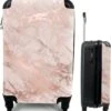 MuchoWow® Koffer - Marmer - Roze - Luxe - Marmerlook - Glitter - Design - Past Binnen 55x40x20 Cm En 55x35x25 Cm - Handbagage - Trolley - Fotokoffer - Cabin Size - Print -Voyago Winkel 1145x1200 1