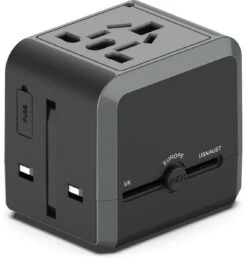 Universele Wereldstekker International Travel Adapter - Met 3 USB-C En USB Poorten - Verloop Stekker - Internationale Reis Adapter Universeel -Voyago Winkel 1145x1200 10