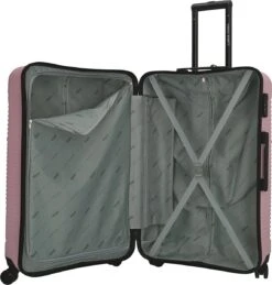 Enrico Benetti Koffer / Trolley / Reiskoffer - 75 X 46 X 25 Cm - 93 Liter - ABS - Maat L - Louisville - Roze -Voyago Winkel 1146x1200 2