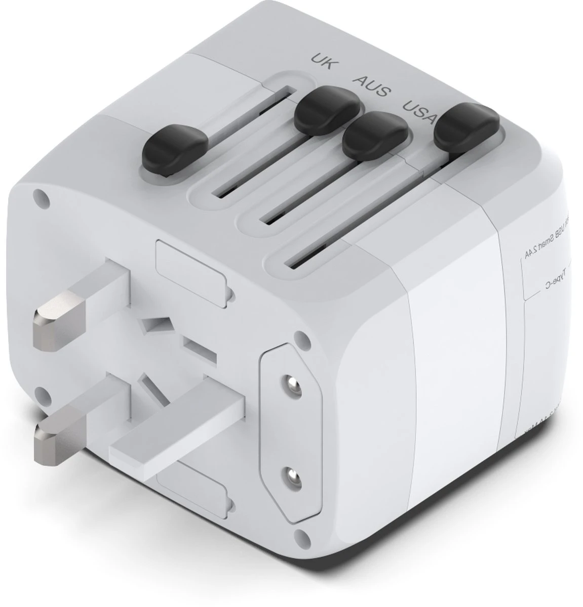Universele Wereldstekker Met 4 USB-C En USB Poorten - Internationale Reisstekker Voor 150+ Landen - EU - Engeland (UK) - Amerika (USA) - Australië - Azië - Zuid Amerika - Reis Adapter - Wereld Stekker - Oplader – Wit 13 Universele Wereldstekker Met 4 USB-C En USB Poorten - Internationale Reisstekker Voor 150+ Landen - EU - Engeland (UK) - Amerika (USA) - Australië - Azië - Zuid Amerika - Reis Adapter - Wereld Stekker - Oplader – Wit - Afbeelding 11