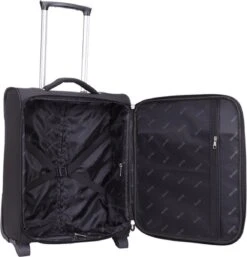 Decent Handbagage Koffer / Trolley / Reiskoffer - 50 Cm - 35 Liter - Polyester - Super-Light - Zwart -Voyago Winkel 1153x1200 3