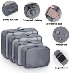 Travelistic Packing Cubes Set 7-delig - Organizer Voor Koffer En Backpack - Grijs 10 Travelistic Packing Cubes Set 7-delig - Organizer Voor Koffer En Backpack - Grijs -Voyago Winkel 1159x1200 12