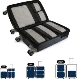 Bagsmart Packing Cubes Set - 7 Delige Koffer Organizer - Travel Cubes - Zwart -Voyago Winkel 1159x1200 13