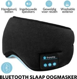 Traveltime - Slaapmasker Met Speakers - Bluetooth 5.0 - 100% Verduisterend - Verstelbaar - Zwart -Voyago Winkel 1168x1200 11