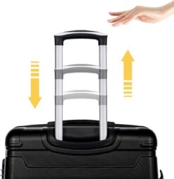 Merax 3-delig Kofferset Met TSA Slot - Trolleyset ABS 40L, 70L & 110 Liter - Zwart -Voyago Winkel 1168x1200 4