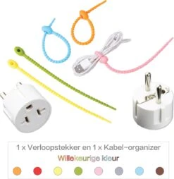 Colorful Sun® Universele Wereldstekker - Reisstekker Type E & F - USA / CN / CA / JP / MX Naar EU / ID / KR - 1 Stuk - Amerika VS, China, Canada, Japan, Mexico Naar Europa(EU), Indonesië, Korea - Wit -Voyago Winkel 1168x1200 9