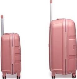 ©TROLLEYZ - Paris No.5 - Kofferset 2 Delig - 55+78cm Met TSA Slot - Dubbele Wielen - 360° Spinners - 100% Polypropyleen - Reiskoffers In Rose Blush -Voyago Winkel 1170x1200 15