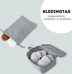 Somstyle Packing Cubes Set 7-Delig - Kleding Organizer Voor Reis Koffer, Backpack En Tas - Travel Bag Opbergzakken - Pack Compression Cubes - Geschikt Voor Kleding, Schoenen En Elektronica - Grijs -Voyago Winkel 1171x1200 7