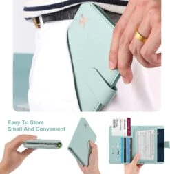 Casemania Paspoort Hoes - Paspoorthouder - Luxe Beschermhoes Voor Paspoort & Kaarthouder - Licht Blauw -Voyago Winkel 1173x1200 15