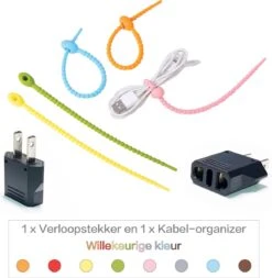 Colorful Sun® Universele Wereldstekker - Amerika, China - Reisstekker Type A & B - 1 Stuk - Europa(EU), Italië(IT), Brazilië(BR) Naar USA, VS, Amerika, Canada, Mexico, Japan En China - Gratis Kabel Organiser - Zwart -Voyago Winkel 1173x1200 7