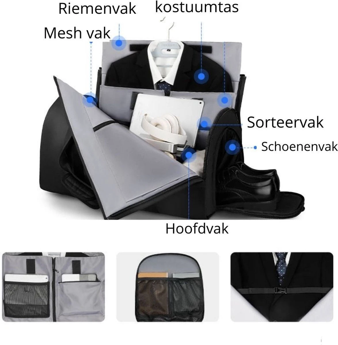 Mark Ryden Reistas – Weekendtas – Reistassen – Tas Voor Dames En Heren – Reistas Handbagage – Weekend Tas – Duffel Bag Waterdicht – Kostuumtas 6 Mark Ryden Reistas – Weekendtas – Reistassen – Tas Voor Dames En Heren – Reistas Handbagage – Weekend Tas – Duffel Bag Waterdicht – Kostuumtas - Afbeelding 4