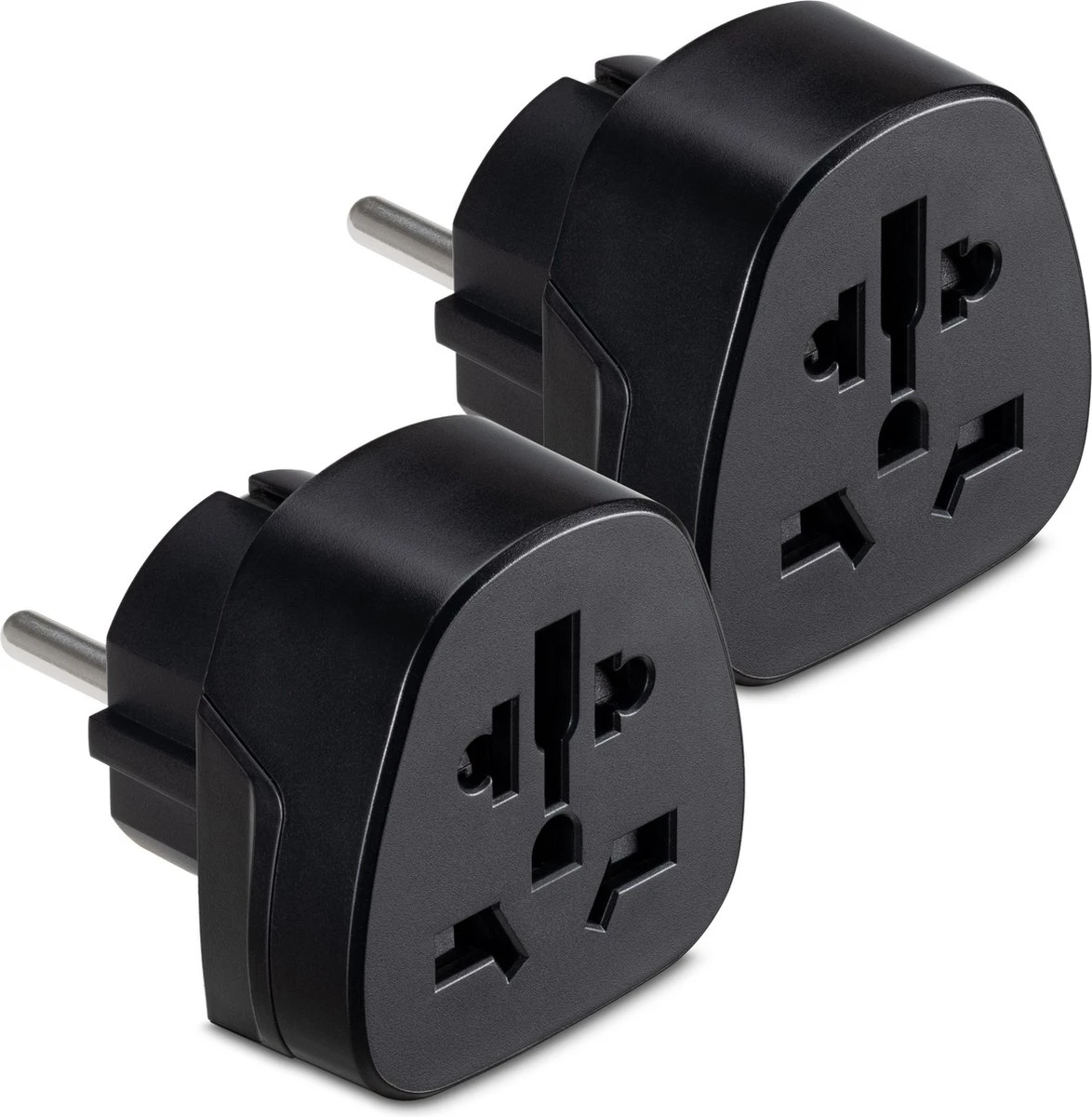 Kwcommerce Reisstekker UK Naar EU – Geschikt Voor Stopcontacten Type C, E En F - Set Van 2 Stuks - Reisadapters - Zwart 9 Kwcommerce Reisstekker UK Naar EU – Geschikt Voor Stopcontacten Type C, E En F - Set Van 2 Stuks - Reisadapters - Zwart - Afbeelding 7