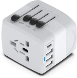 Universele Wereldstekker Met 4 USB-C En USB Poorten - Internationale Reisstekker Voor 150+ Landen - EU - Engeland (UK) - Amerika (USA) - Australië - Azië - Zuid Amerika - Reis Adapter - Wereld Stekker - Oplader – Wit 24 Universele Wereldstekker Met 4 USB-C En USB Poorten - Internationale Reisstekker Voor 150+ Landen - EU - Engeland (UK) - Amerika (USA) - Australië - Azië - Zuid Amerika - Reis Adapter - Wereld Stekker - Oplader – Wit -Voyago Winkel 1175x1200 7