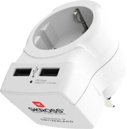 SKROSS - Reisadapter - Europa Naar Verenigd Koninkrijk (UK) Reisadapter + 2xUSB 2400 MA -Voyago Winkel 1176x1200 16