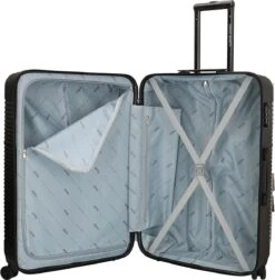 Enrico Benetti Koffer / Trolley / Reiskoffer - 75 X 46 X 25 Cm - 93 Liter - ABS - Maat L - Louisville - Zwart -Voyago Winkel 1176x1200 3