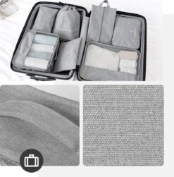 Packing Cubes Set 7 Stuks - Reis Organizer Koffer En Backpack - Grijs -Voyago Winkel 1180x1200 11