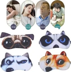 Vardaan Slaapmaskers - Zacht & Wollig - Voor Reizen, Dutjes, Yoga & Slapen In De Nacht - Set Van 4 Leuke Hondjes -Voyago Winkel 1180x1200 12