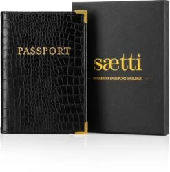 Saetti Paspoort Hoesje - Luxe Reisetui Paspoorthouder - Zwart - Echt Leer -Voyago Winkel 1181x1200 4