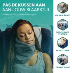 HMerch™ Reiskussen Voor Auto En Vliegtuig – Neck Travel Pillow - Nekkussen - Hoofdkussen Voor Nekklachten – Neksteun - Reisaccessoires - Zwart -Voyago Winkel 1182x1200 40