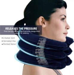 Anti Nekpijn Opblaasbaar Kussen | Nekkussen | Reiskussen | Verlicht Nek En Schouderpijn | Blauw - Neksteun | Nek Stretcher | Zacht Fleece | Cervicaal Nektractie Kussen | Nek Brace | Luxe | Ergonomisch | Opblaasbaar | Fluweel -Voyago Winkel 1182x1200 42