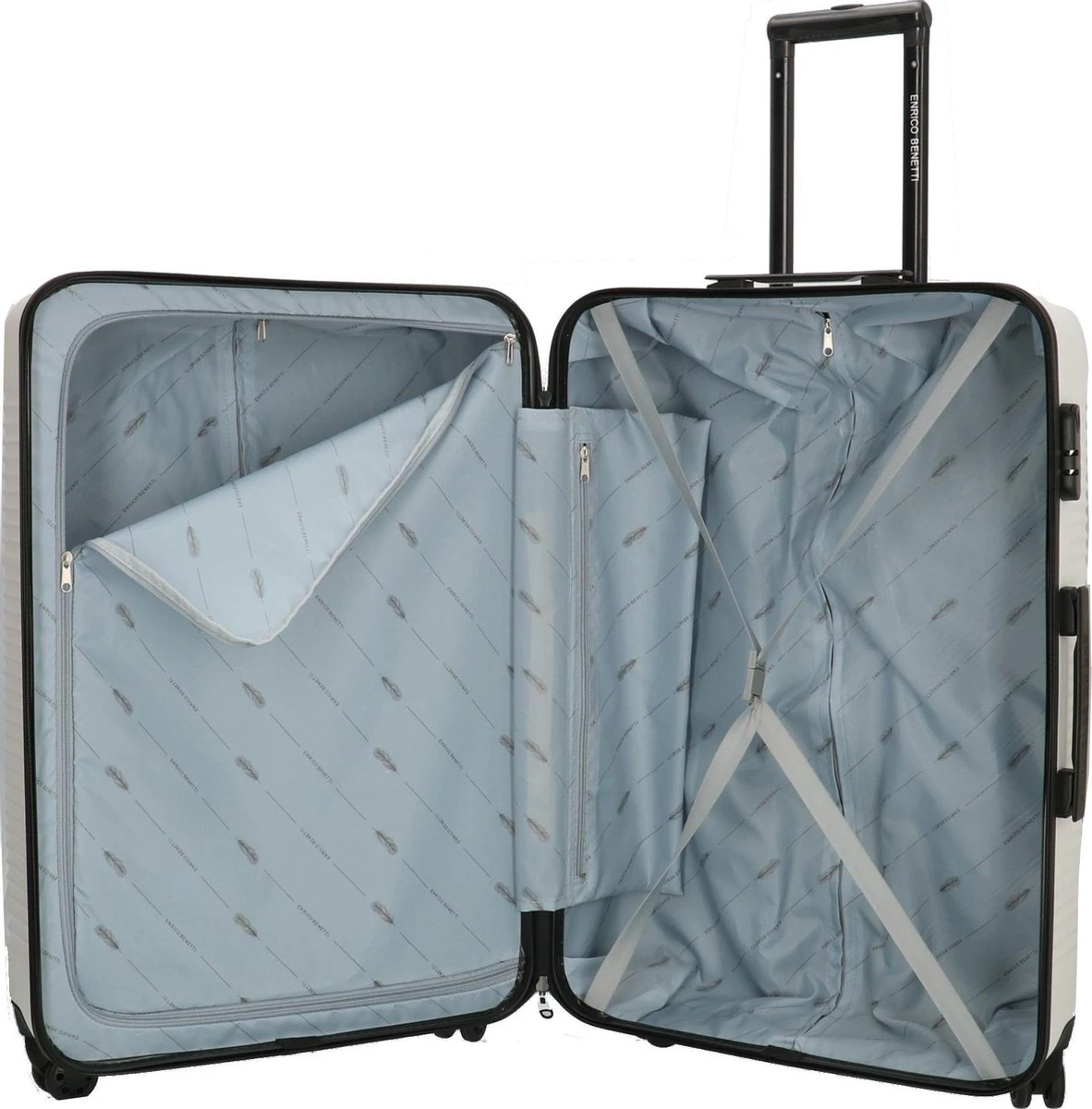 Enrico Benetti Louisville 39040 Driedelige Kofferset Hardcase ABS - Wit 9 Enrico Benetti Louisville 39040 Driedelige Kofferset Hardcase ABS - Wit - Afbeelding 7