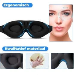 Royal Luxury - Premium 3D Ergonomische Slaapmasker Voor Vrouwen- Mannen En Kinderen- Met Luxe Opberg Zak - Reis - Yoga - Zwart -Voyago Winkel 1183x1200 16