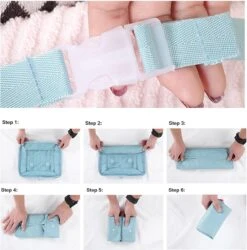 Merkloos Packing Cubes Set 7-Delig - Kleding Organizer Voor Koffers, Tassen En Backpack - Turquoise -Voyago Winkel 1185x1200 16