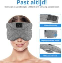 Bluetooth Slaapmasker – Met Gratis Hot/coldpack! – White Noise Editie - Hoogwaardig Slaap Masker – Premium Slaapmasker – Volledig Verduisterend – Huidvriendelijk Materiaal – Ademende Stof – 100 % Verduisterend – Verplaatsbare Speakers -Voyago Winkel 1185x1200 19