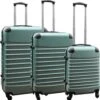 Travelerz Kofferset 3 Delig Met Wielen En Cijferslot - ABS - Groen (228-) -Voyago Winkel 1185x1200 2
