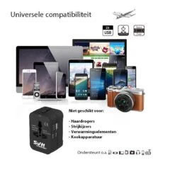 SVH Company Universele Wereldstekker Met 2 USB Poorten – Te Gebruiken In Meer Dan 150 Landen - Zwart -Voyago Winkel 1187x1200 13