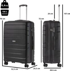 TravelZ Big Bars Reiskoffer 78 Cm Met Dubbele Wielen - Trolley Koffer Met TSA-slot - Zwart 13 TravelZ Big Bars Reiskoffer 78 Cm Met Dubbele Wielen - Trolley Koffer Met TSA-slot - Zwart -Voyago Winkel 1187x1200 7