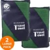 TravelGuru Microvezel Reishanddoek Set Van 2x Large (85 * 150cm) - Sneldrogende, Lichtgewicht Handdoek Ideaal Voor Sporten, Reizen, Outdoor & Strand - Microfiber Travel Towel - Reishanddoeken XL - Groen -Voyago Winkel 1188x1200 15