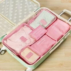 Packing Cubes Set - Koffer Of Tas Organizer - Inpak Zakken - Roze 8 Packing Cubes Set - Koffer Of Tas Organizer - Inpak Zakken - Roze -Voyago Winkel 1189x1200 22