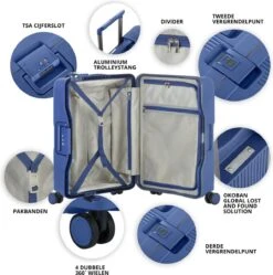 CarryOn Protector Luxe Grote Reiskoffer - Trolley 77cm Met TSA-klikslot - Ultrasterk - Blauw 12 CarryOn Protector Luxe Grote Reiskoffer - Trolley 77cm Met TSA-klikslot - Ultrasterk - Blauw -Voyago Winkel 1189x1200 9