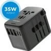 Voomy Reisstekker 35W Snellader - 2 USB-C & 3 USB-A Poorten - Wereldstekker Universeel - Zwart -Voyago Winkel 1190x1200 10