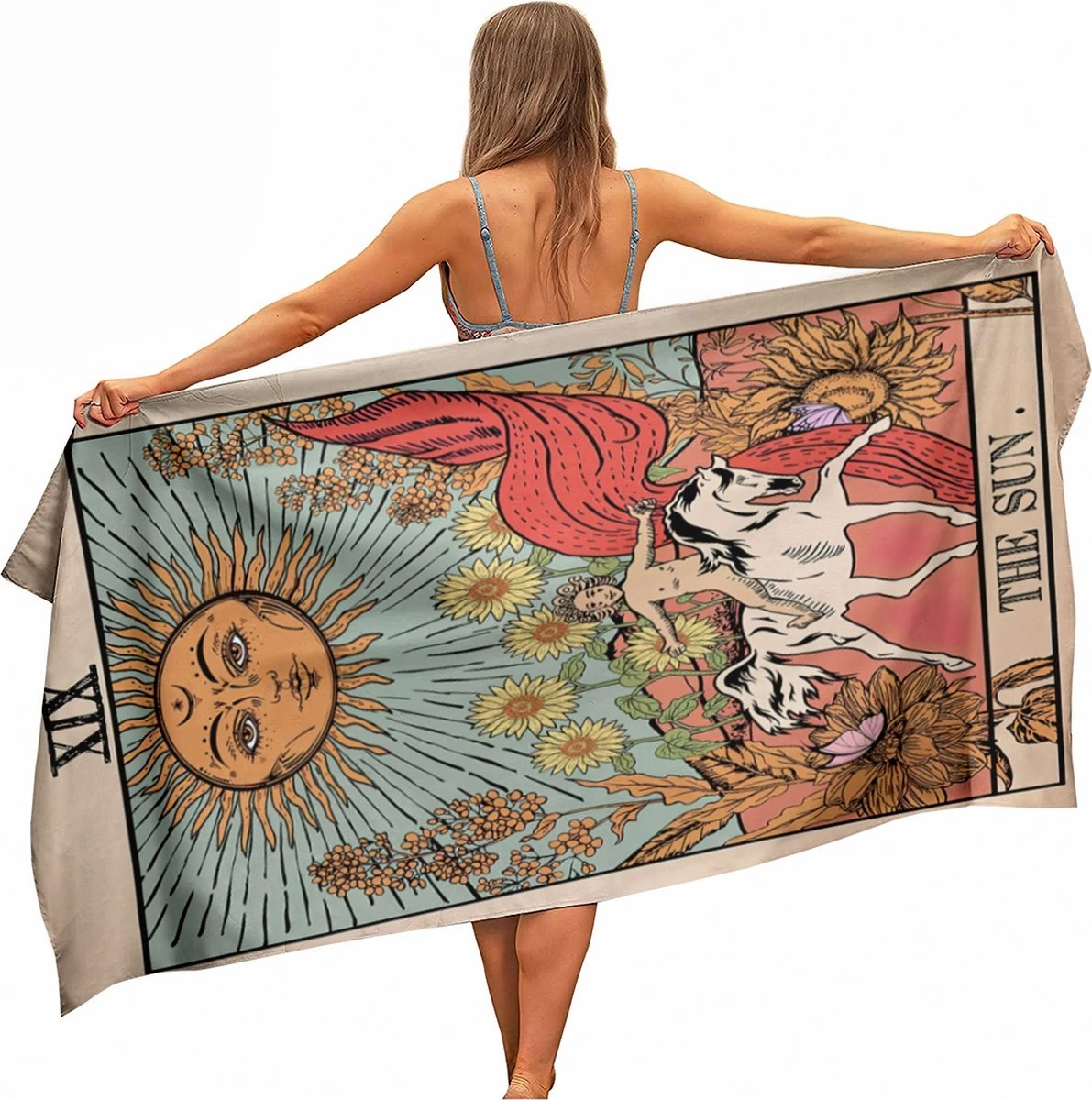 Ulticool - Zon Natuur Bloemen Tarot Horoscoop - Handdoek Microvezel - Sneldrogend Badlaken – 160 X 80 Cm - Voor Reizen Fitness Gym Sport Spa Yoga - Reishanddoek - Microfiber Decoratie Doek - Voor Man Of Vrouw - Lichtgewicht Kleed Reis Strandlaken 3 Ulticool - Zon Natuur Bloemen Tarot Horoscoop - Handdoek Microvezel - Sneldrogend Badlaken – 160 X 80 Cm - Voor Reizen Fitness Gym Sport Spa Yoga - Reishanddoek - Microfiber Decoratie Doek - Voor Man Of Vrouw - Lichtgewicht Kleed Reis Strandlaken