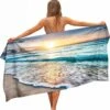 Ulticool - Zee Golven Strand Natuur - Handdoek Microvezel - Sneldrogend Badlaken – 160 X 80 Cm - Voor Reizen Fitness Gym Sport Spa Yoga - Reishanddoek - Microfiber Decoratie Doek - Voor Man Of Vrouw - Lichtgewicht Kleed Reis Strandlaken -Voyago Winkel 1191x1200 24
