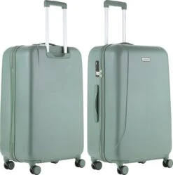 CarryOn Skyhopper Reiskoffer - 78cm TSA Trolley Met OKOBAN - Dubbele Wielen - Olijf -Voyago Winkel 1191x1200