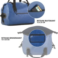 Dutch Mountains Reistas 40ltr – Waterdichte Duffelbag – Sporttas – Travelbag - Roll-top Sluiting – Blauw 15 Dutch Mountains Reistas 40ltr – Waterdichte Duffelbag – Sporttas – Travelbag - Roll-top Sluiting – Blauw -Voyago Winkel 1192x1200 16