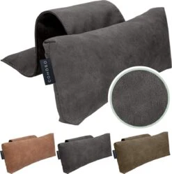 Blezliving® Reiskussen - Vliegtuig - Multifunctioneel - Neksteunkussen - Waterafstotend - Kussen - PTMD Binnenkussen - Bureaustoel Kussen - Hoofdkussen Contragewicht - Nekrol - Auto - Stoel - Antraciet Zwart