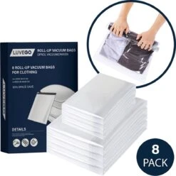 Luvego Vacuüm Opbergzakken Oprolzakken Voor Kleding En Dekbedden - 8 Vacuüm Handrolzakken