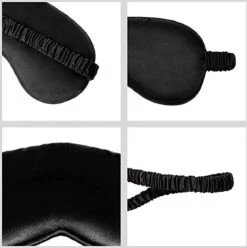 Slaapmasker 3-in-1 Bijpassend Zakje En Scrunchie - Zwart - Oogmasker - Vrouwen - Zijde - Slaapmaskers - Slaap - Cadeau Voor Haar -Voyago Winkel 1196x1200 20