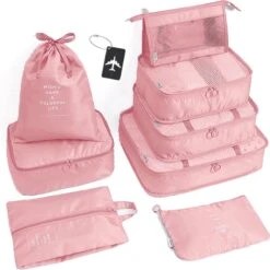BOTC Packing Cubes Set 9-Delig – Kleding Organizer Voor Koffers, Tassen En Backpack - Roze -Voyago Winkel 1198x1200 45