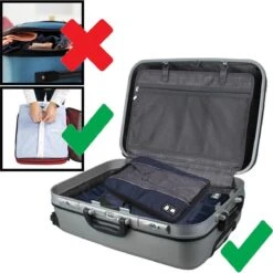 Merkloos Decopatent® Packing Cubes SET 3 Delig - Organizer Voor Koffer En Backpack - Bagagage Organizers Kleding Ondergoed Schoenen - Zwart -Voyago Winkel 1198x1200 47