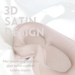 YUBBI Satijnen 3D Slaapmasker - Oogmasker - Verduisterend - Reismasker - Ergonomisch - Licht Roze -Voyago Winkel 1199x1200 10