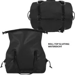 Dutch Mountains Reistas 40ltr – Waterdichte Duffelbag – Sporttas – Travelbag - Roll-top Sluiting – Zwart -Voyago Winkel 1199x1200 7