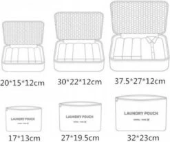Packing Cubes Set - Koffer Of Tas Organizer - Inpak Zakken - Lichtblauw -Voyago Winkel 1200x1006 12