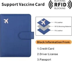 Casemania Paspoort Hoes - Paspoorthouder - Luxe Beschermhoes Voor Paspoort & Kaarthouder - Donker Blauw -Voyago Winkel 1200x1012 10