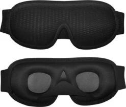 Merkloos Luxe Slaapmasker - 100% Verduisterend - Ademend Traagschuim - Zwart -Voyago Winkel 1200x1015 10