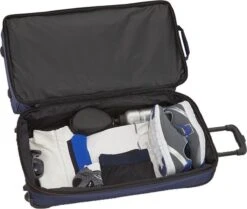 Travelite Basics Wheeled Duffle 70cm Expandable Navy/Orange -Voyago Winkel 1200x1017 3